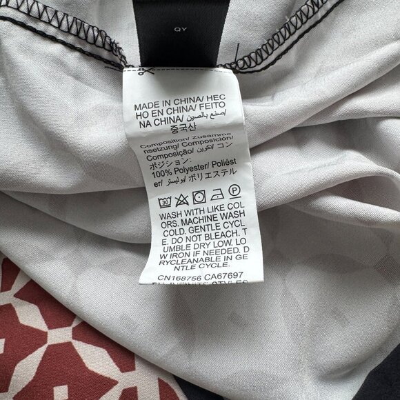 Shein Women Bohemian Short Sleeve Black & Beige Printed Maxi Dress Size L - Picture 4 of 9